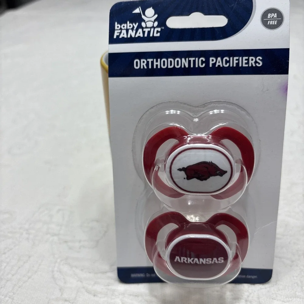 BabyFanatic - Arkansas Razorbacks - Officially Licensed NCAA Pacifier 2-Pack